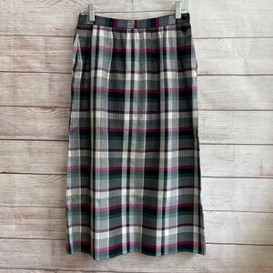 VINTAGE WEATHERVANE PLAID MAXI SKIRT